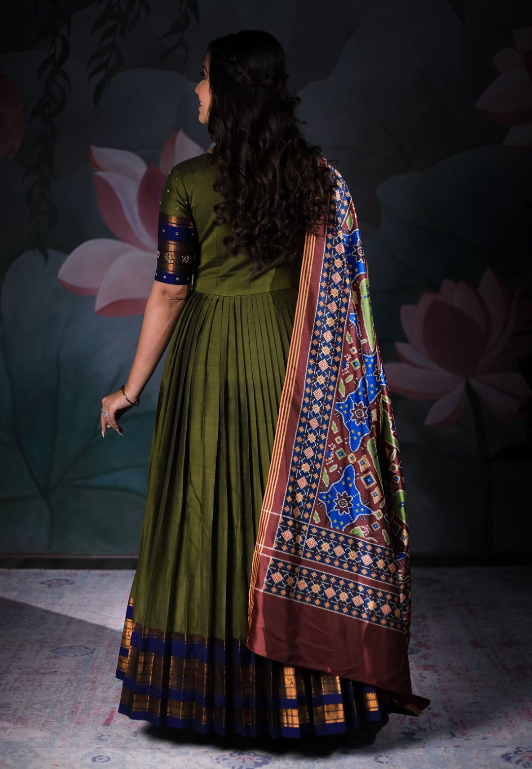 MEHENDI GREEN MUGAM NARAYANPET ANARKALI SET
