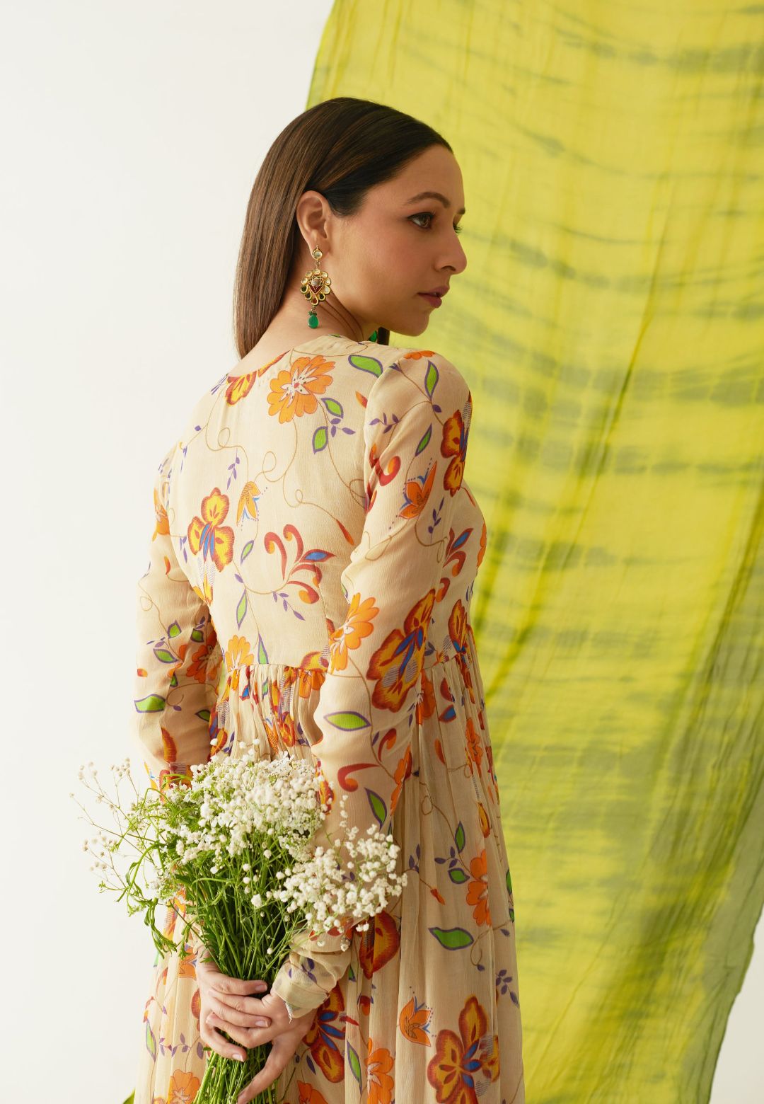 NYRA SUNFLOWER CHIFFON SUIT SET