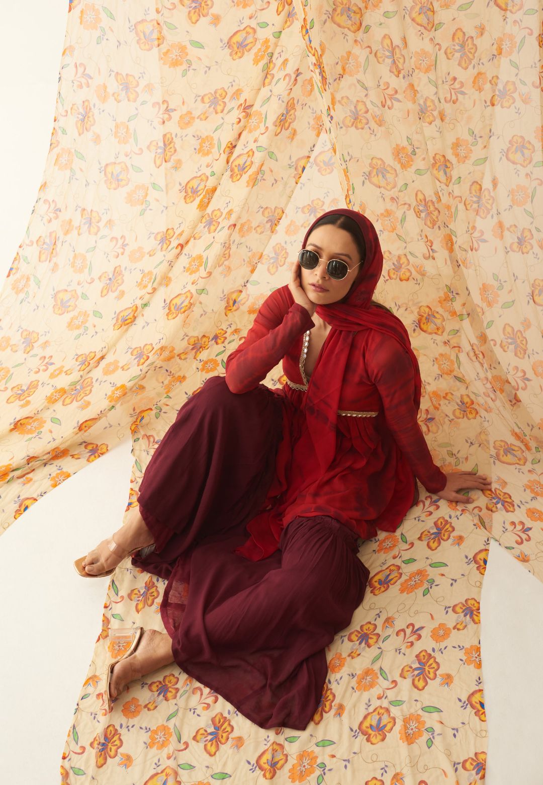 RED RUBY SHIBORI SHARARA SET