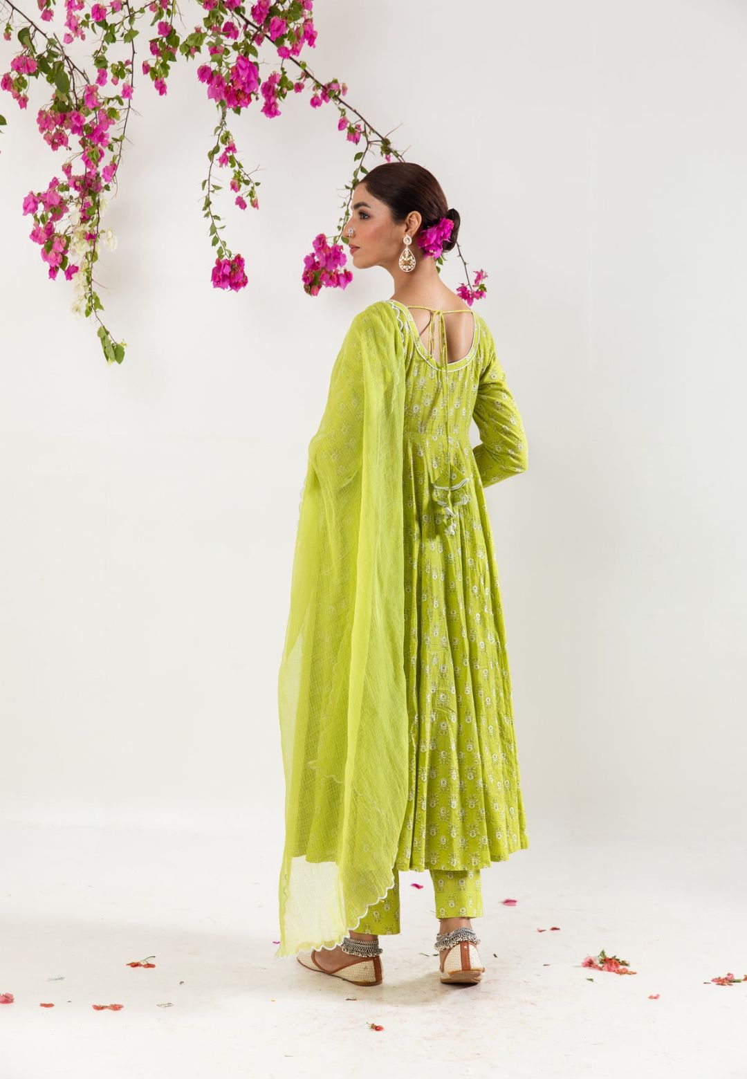 MINT GREEN HANDBLOCK COTTON SUIT SET