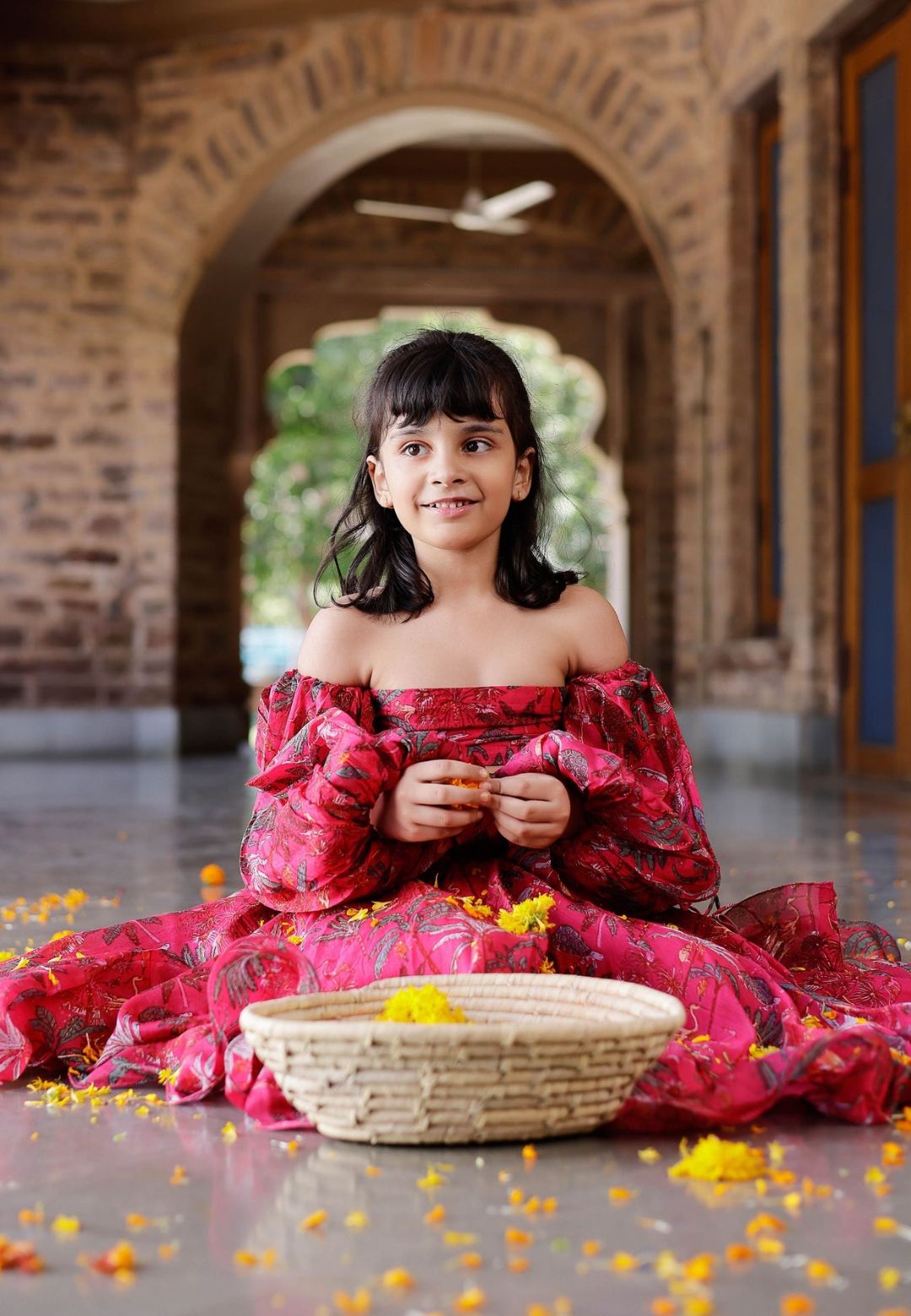RUBY PINK CHANDERI LEHENGA SET