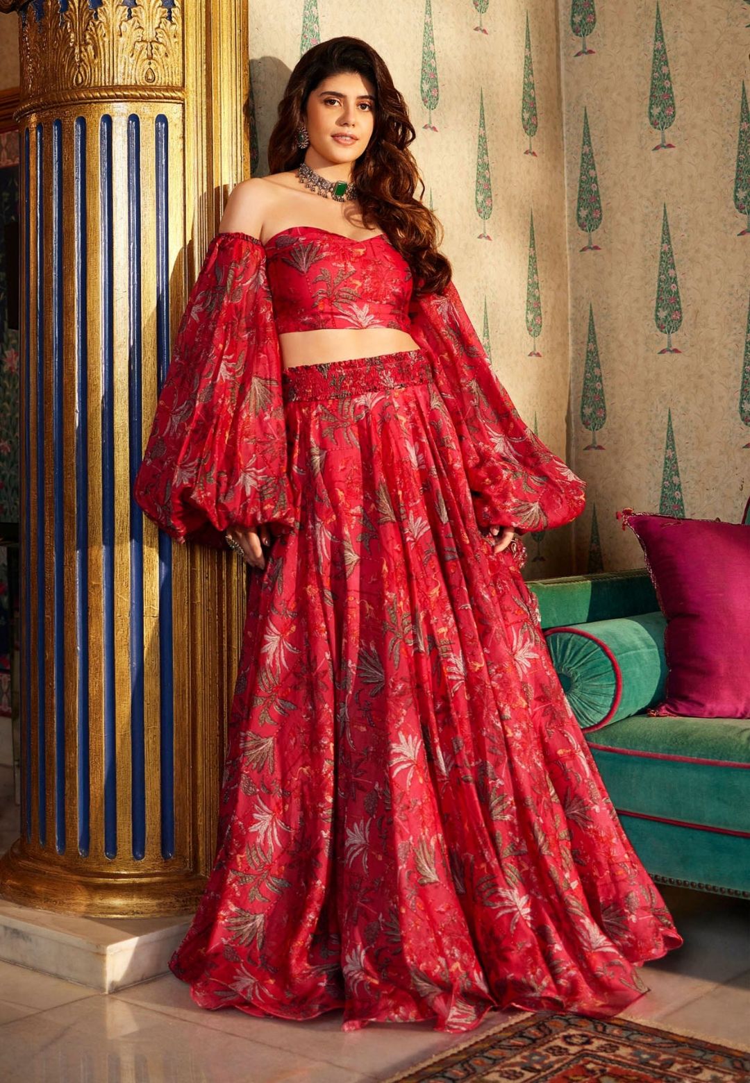 PINK ZOHAR CHANDERI LEHENGA SET