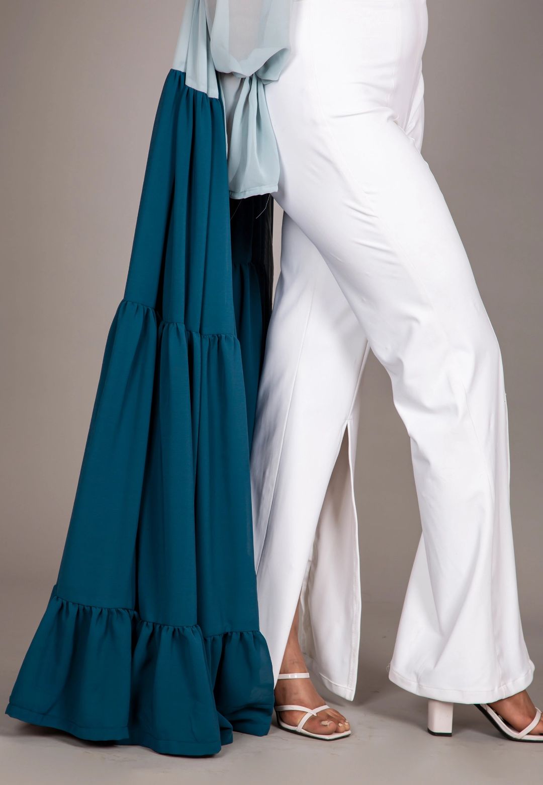 BLUE TIERED SHRUG