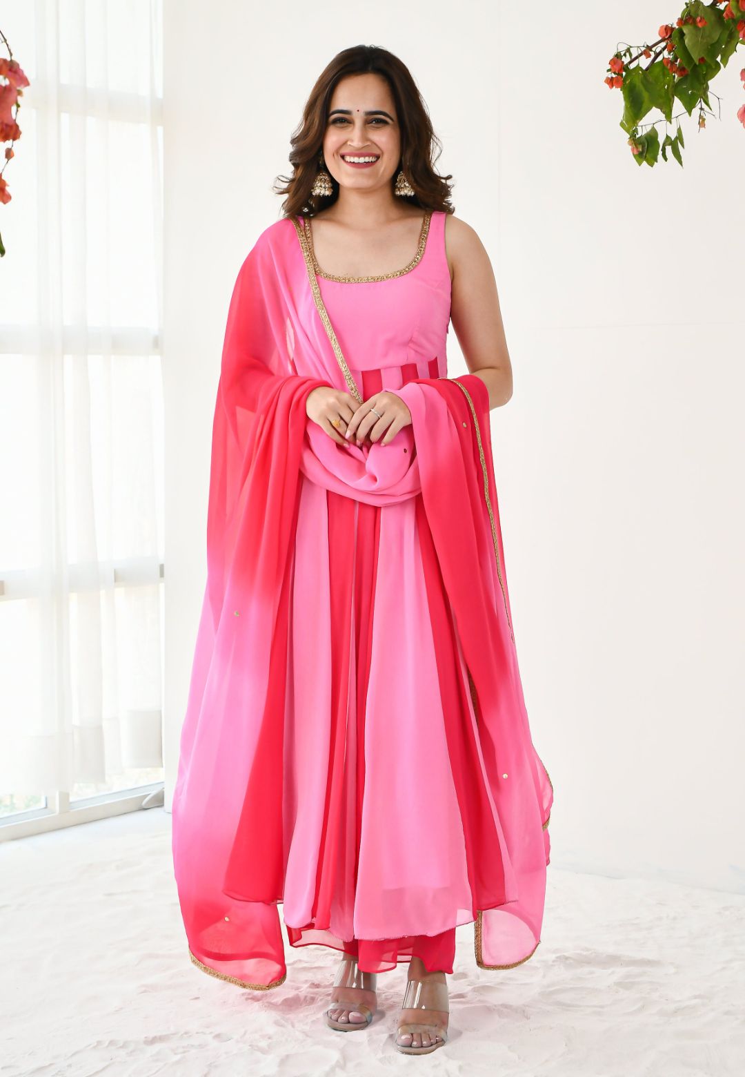 GULAAL PINK GEORGETTE SUIT SET