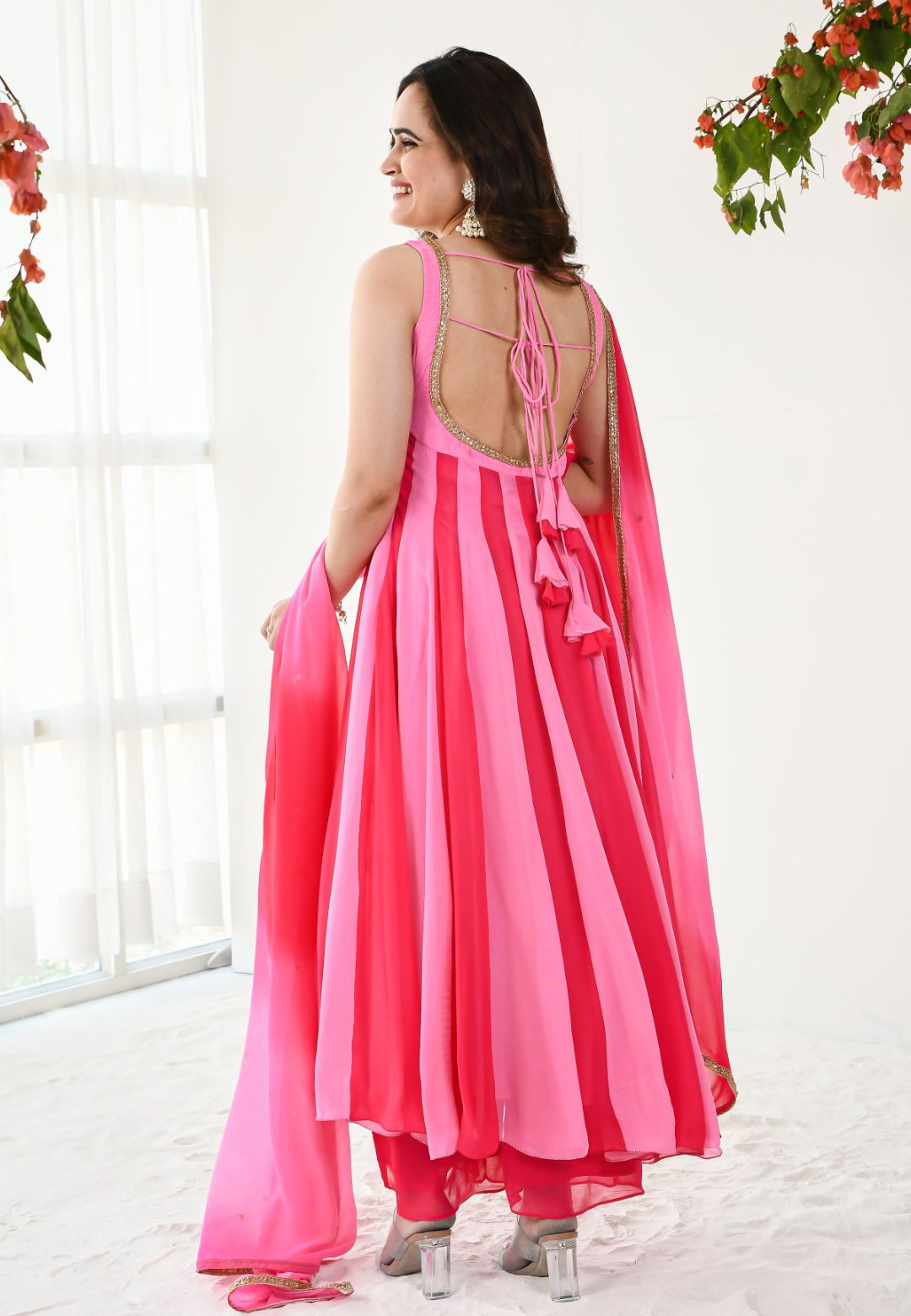 GULAAL PINK GEORGETTE SUIT SET