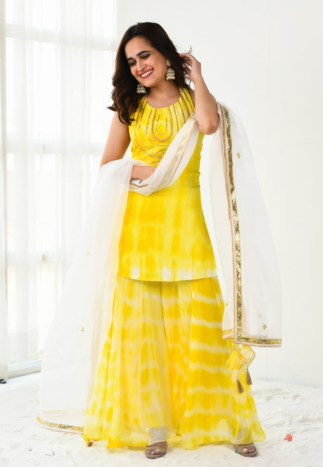 YELLOW RANG GEORGETTE SUIT SET