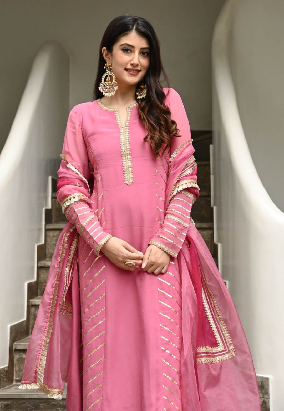 PINK JANKI GEORGETTE SUIT SET