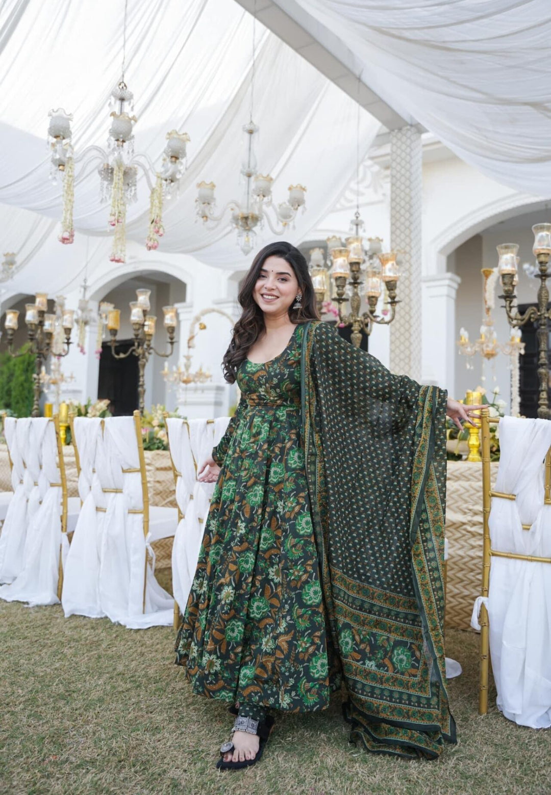 GREEN SUNNIVA COTTON SUIT SET
