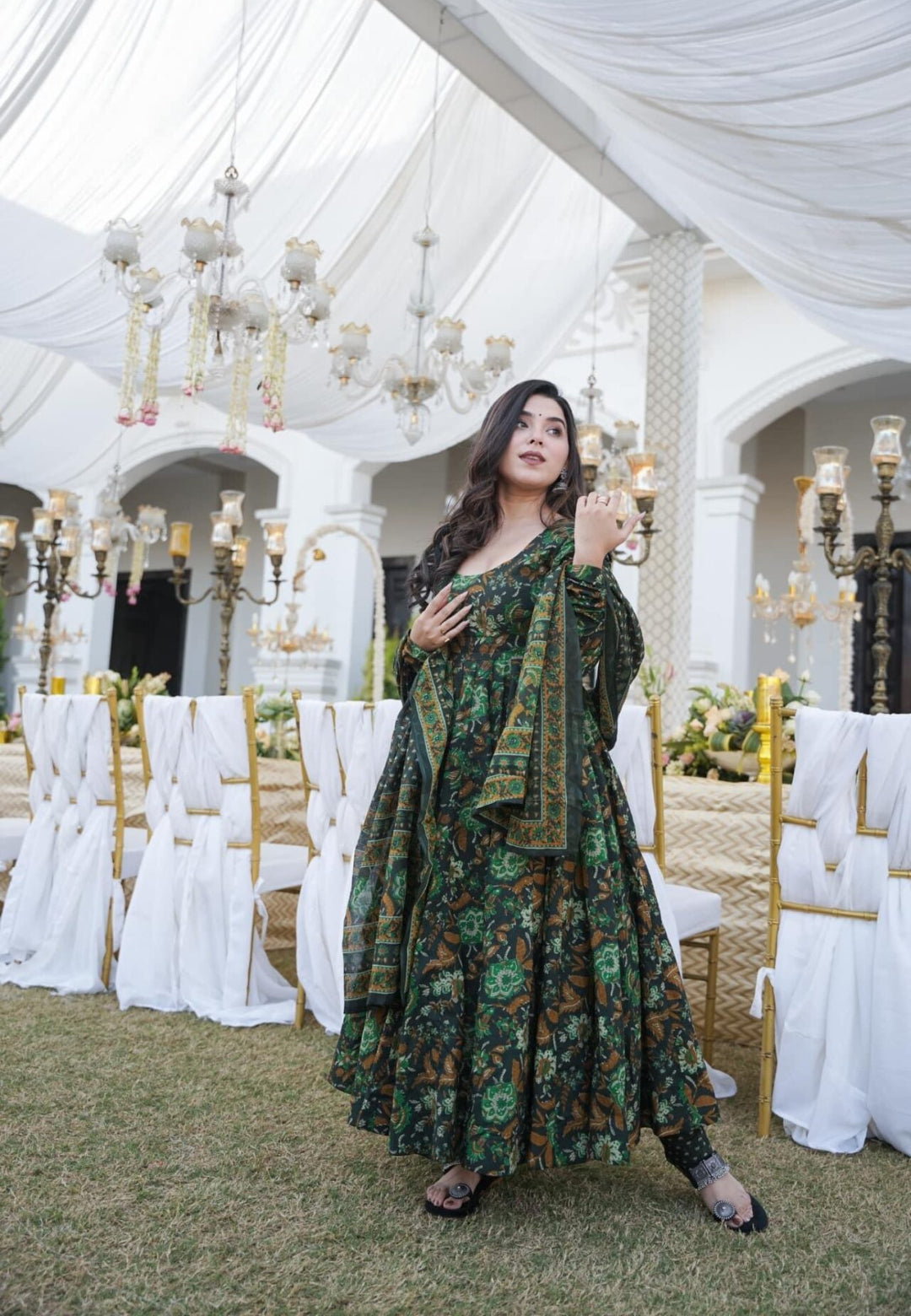 GREEN SUNNIVA COTTON SUIT SET