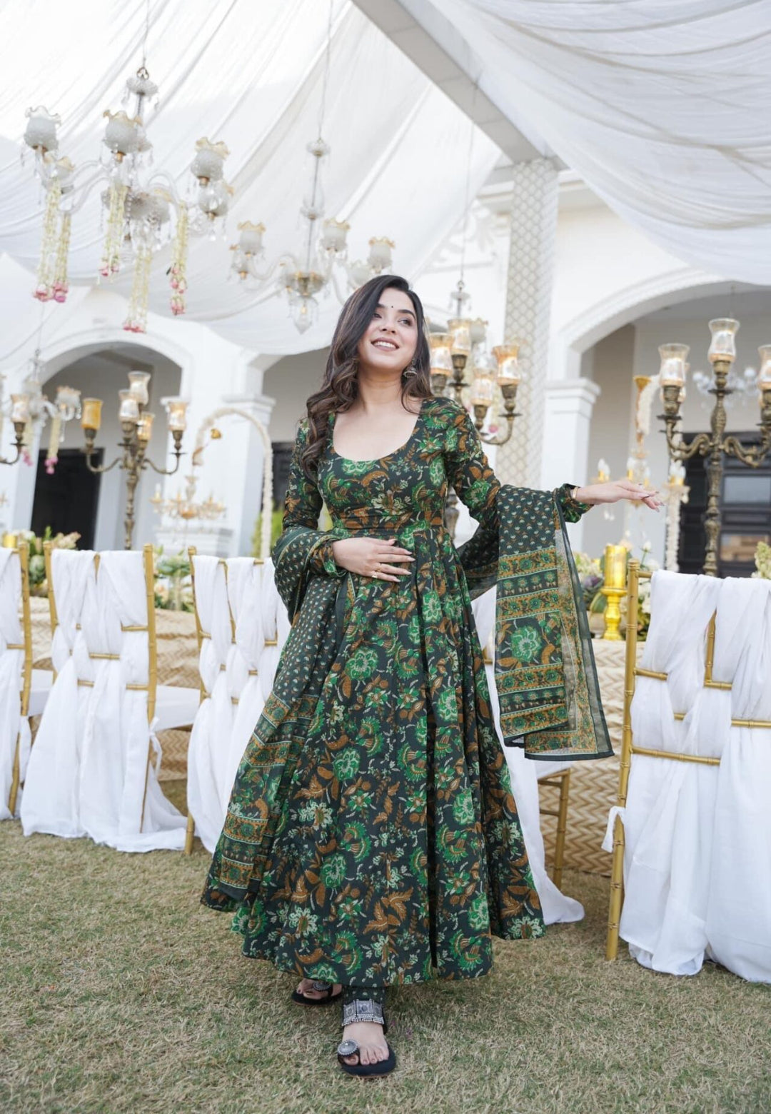 GREEN SUNNIVA COTTON SUIT SET