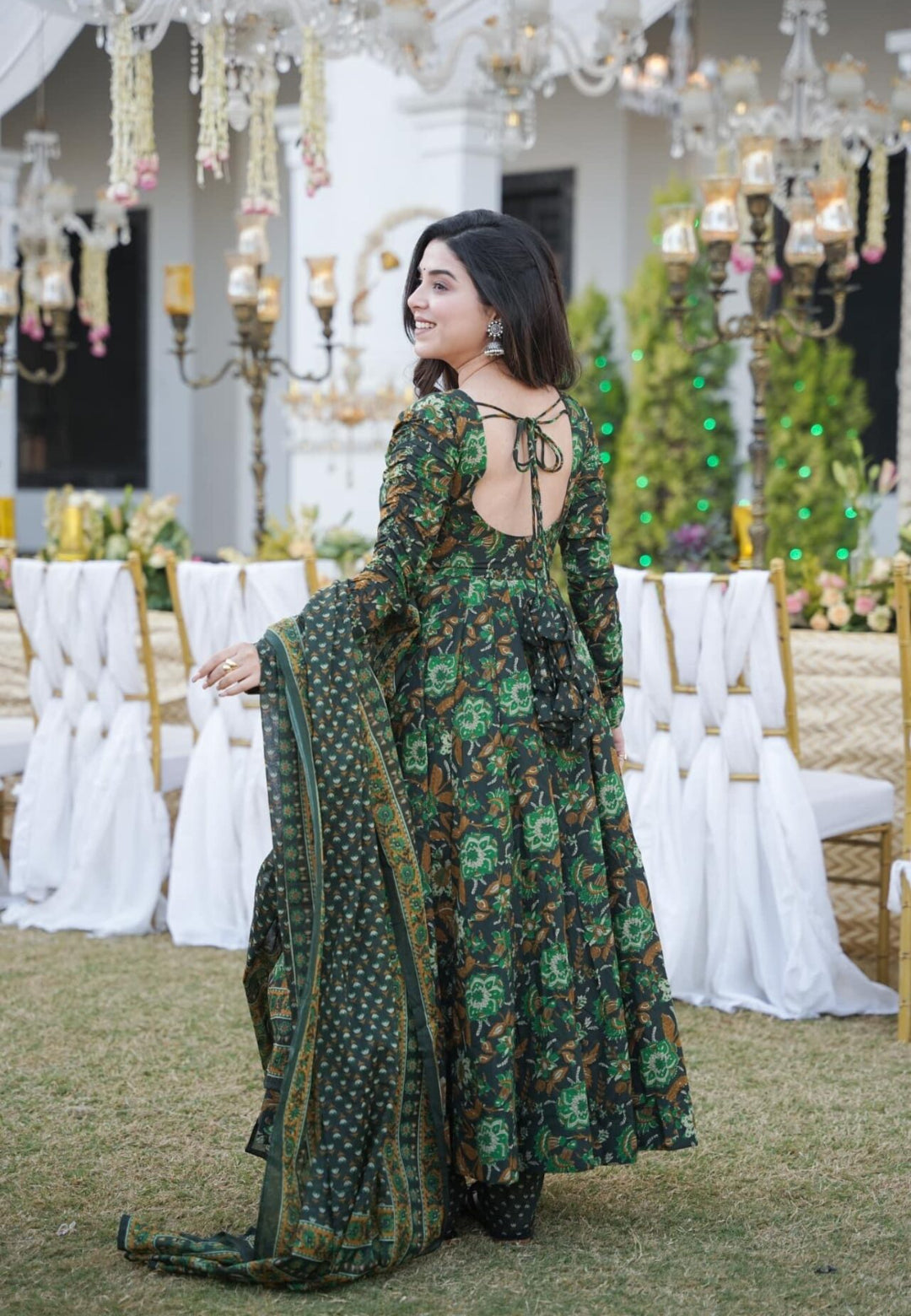 GREEN SUNNIVA COTTON SUIT SET