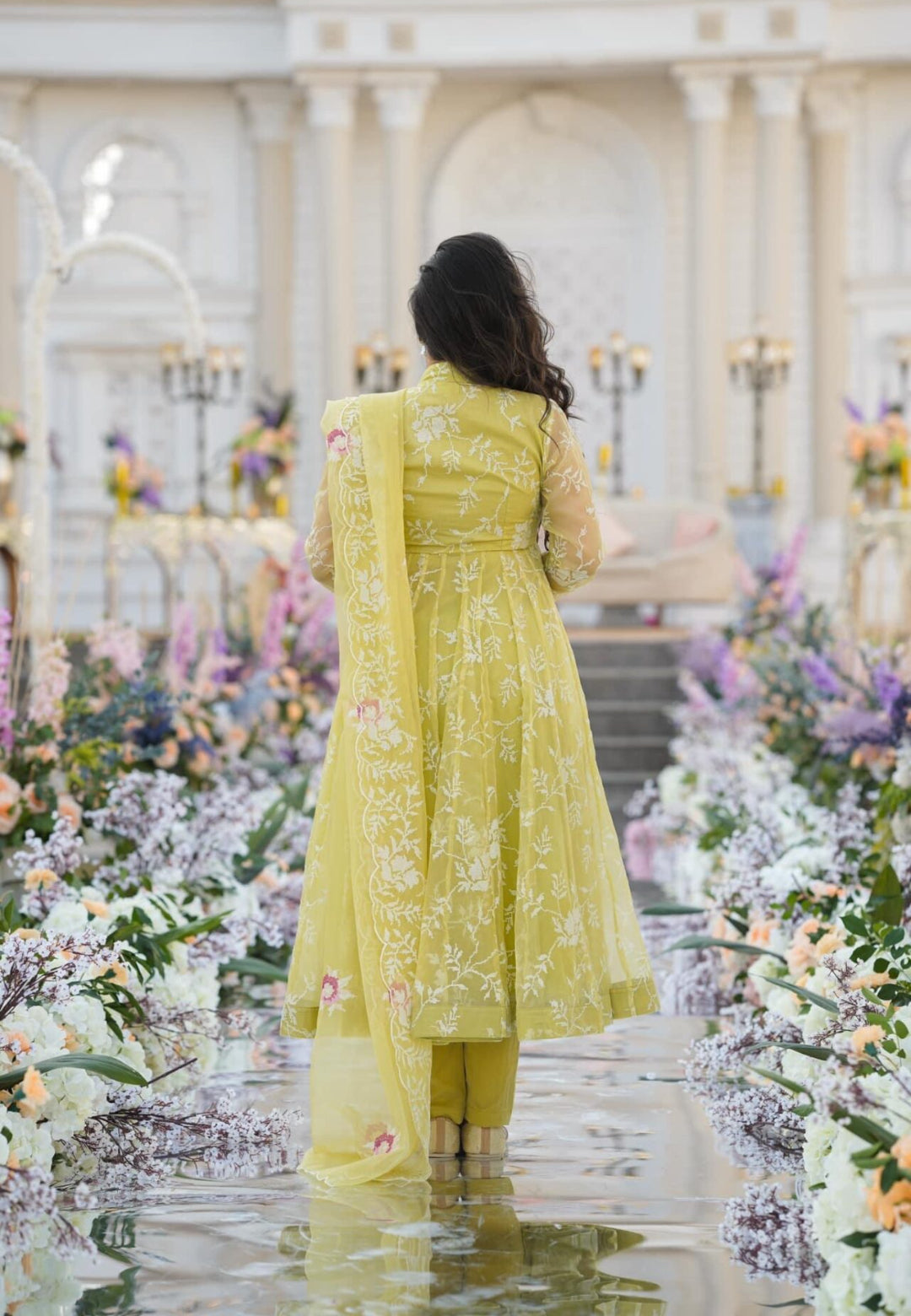 FADED YELLOW ORGANZA SUIT SET