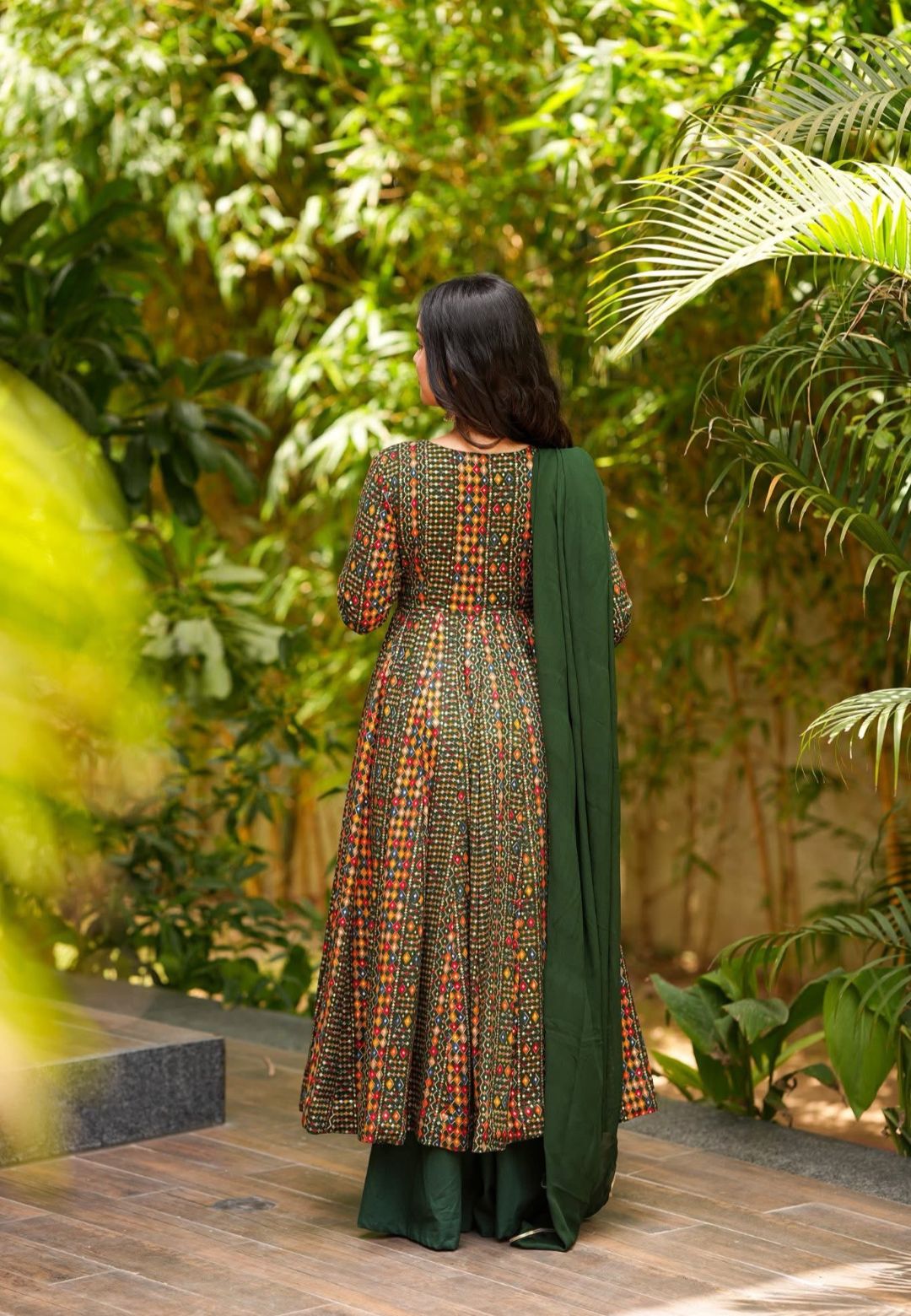 EMERALD GREEN REHIMA COTTON SUIT SET