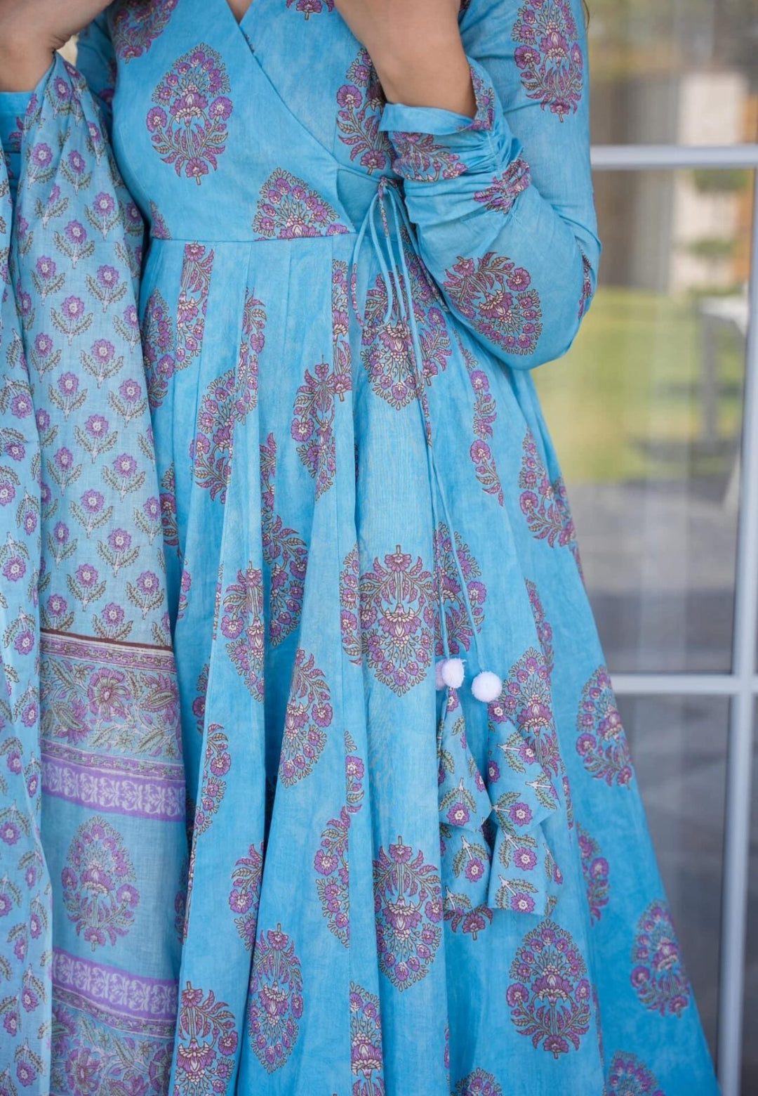 BLUE DIVYA COTTON SUIT SET