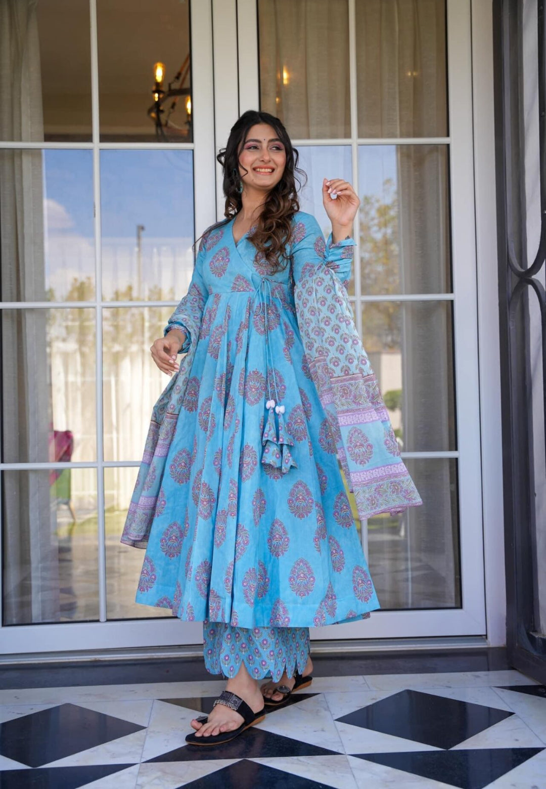BLUE DIVYA COTTON SUIT SET
