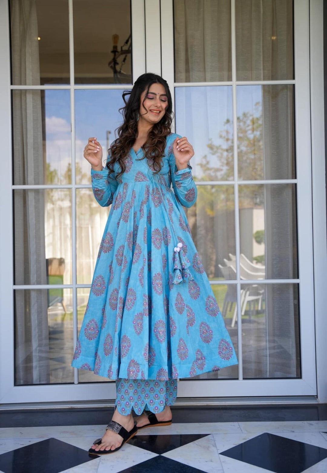 BLUE DIVYA COTTON SUIT SET