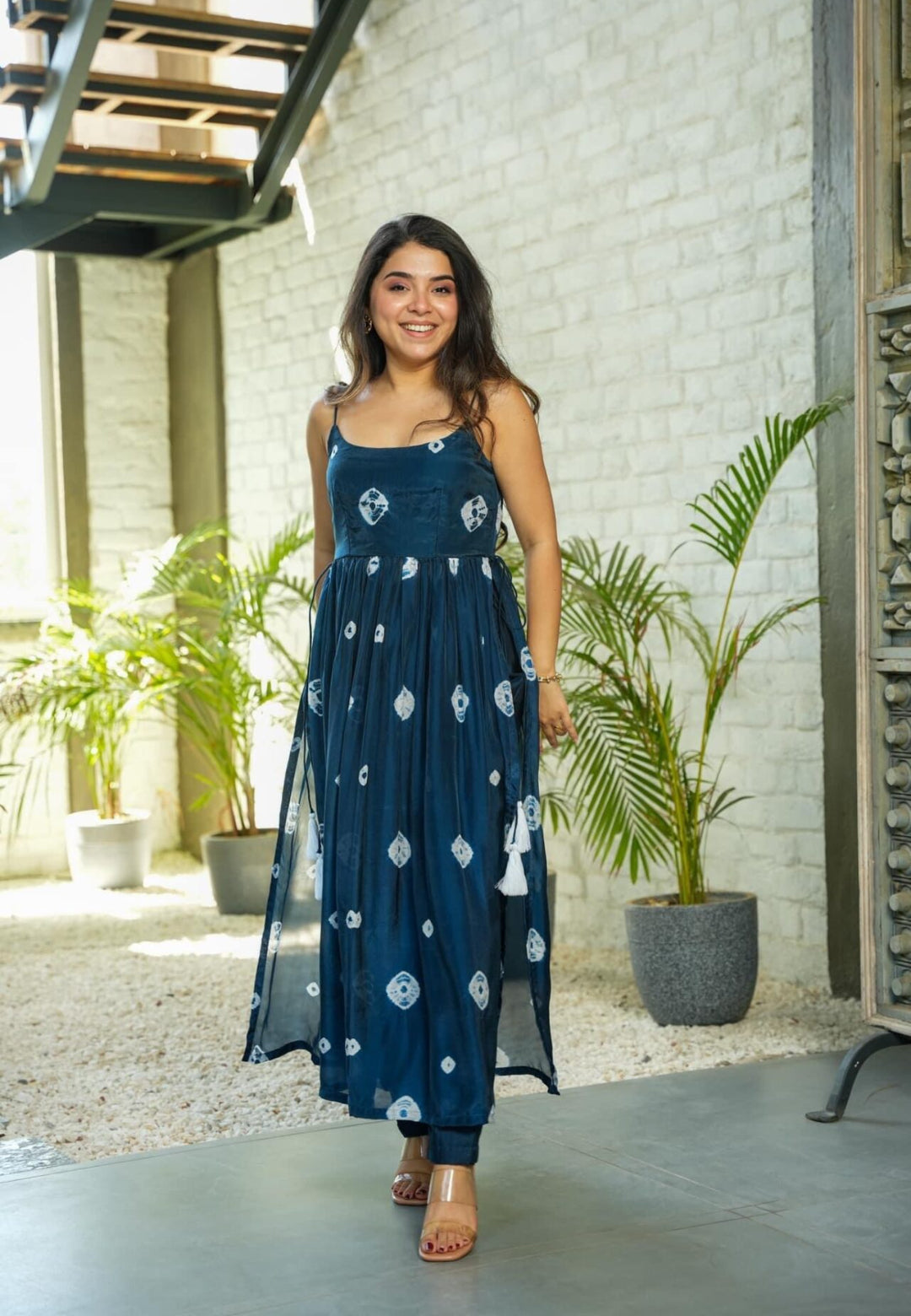 DEEP BLUE ORGANZA SILK SERENITY KURTA SET