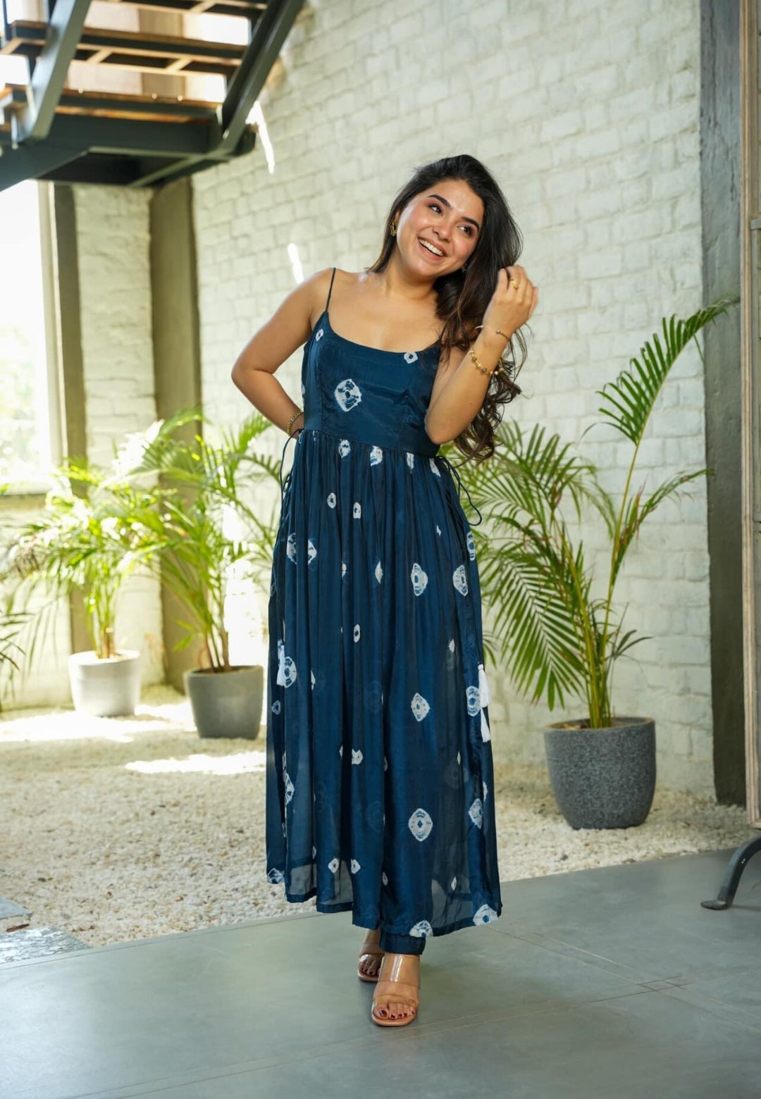 DEEP BLUE ORGANZA SILK SERENITY KURTA SET
