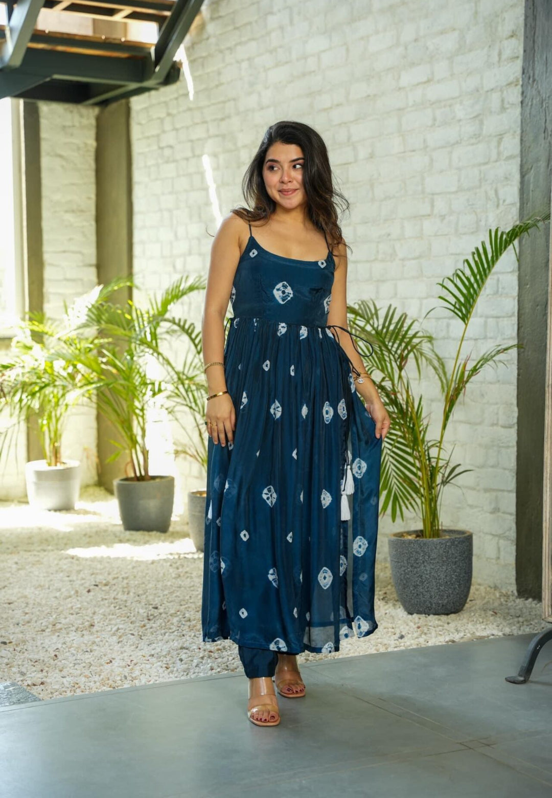 DEEP BLUE ORGANZA SILK SERENITY KURTA SET