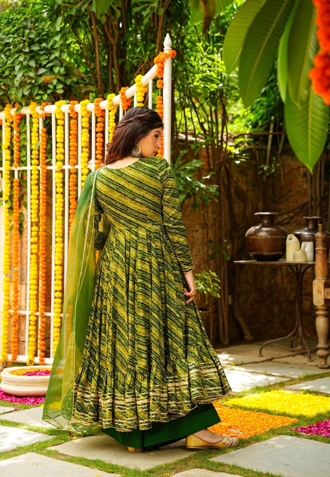 RAYON GREEN SUIT SET