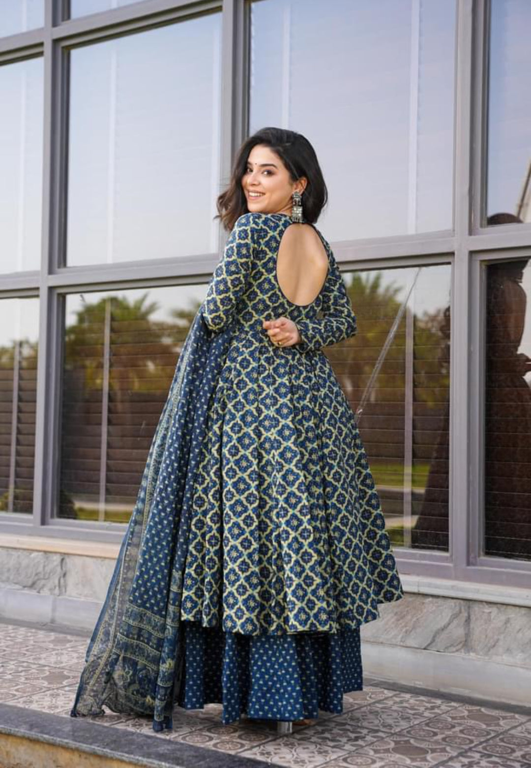 BLUE JADE COTTON SUIT SET