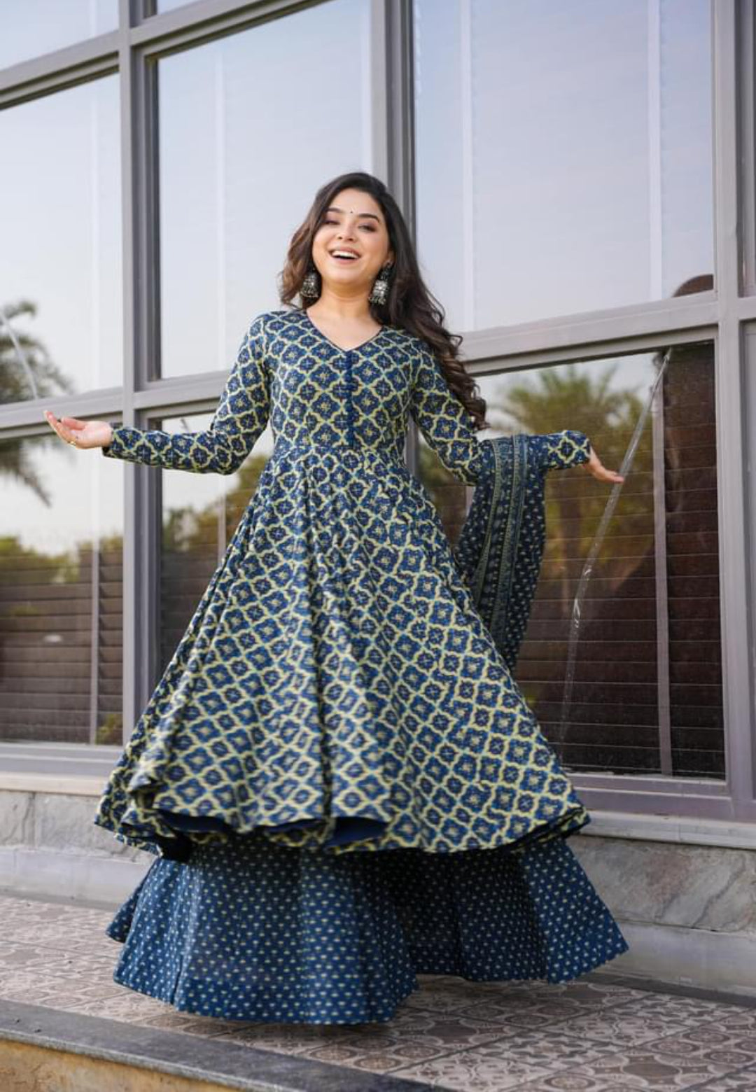 BLUE JADE COTTON SUIT SET