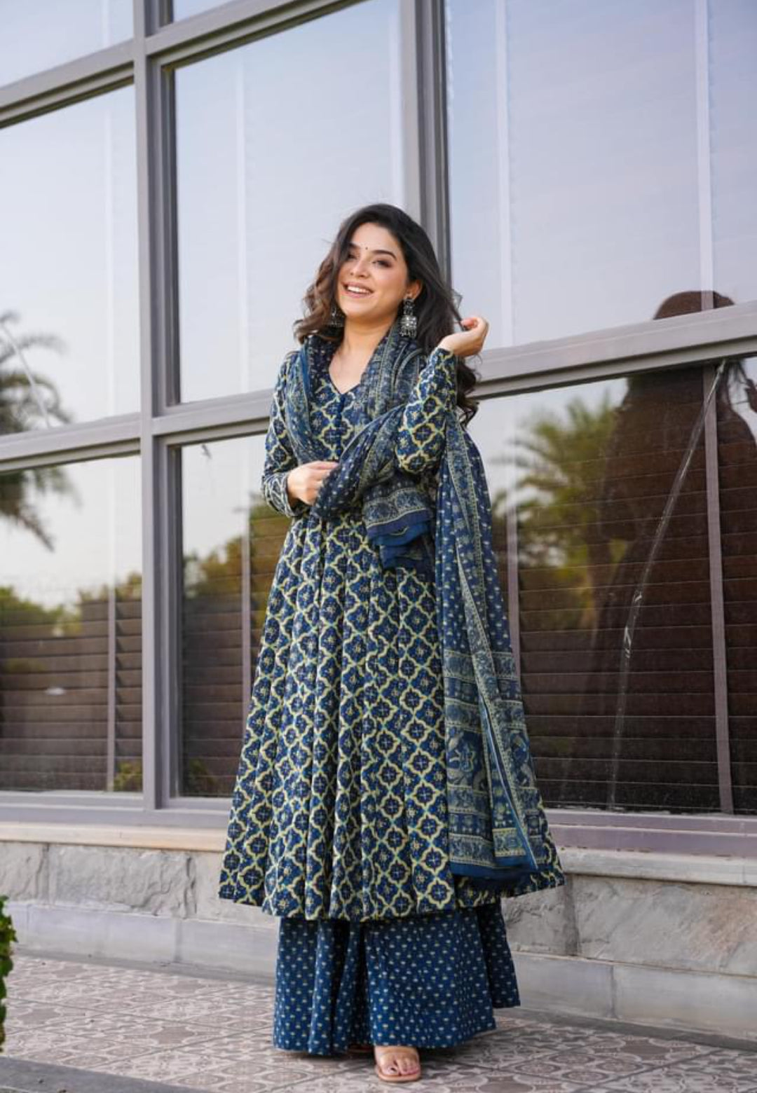 BLUE JADE COTTON SUIT SET