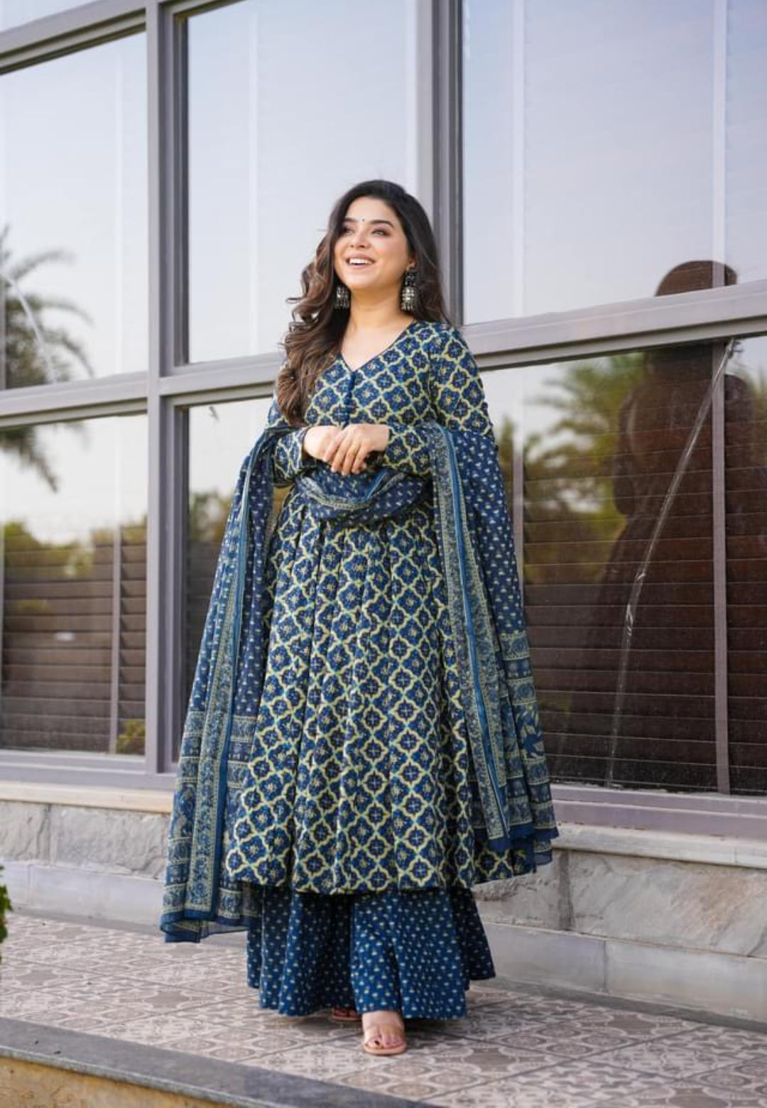 BLUE JADE COTTON SUIT SET