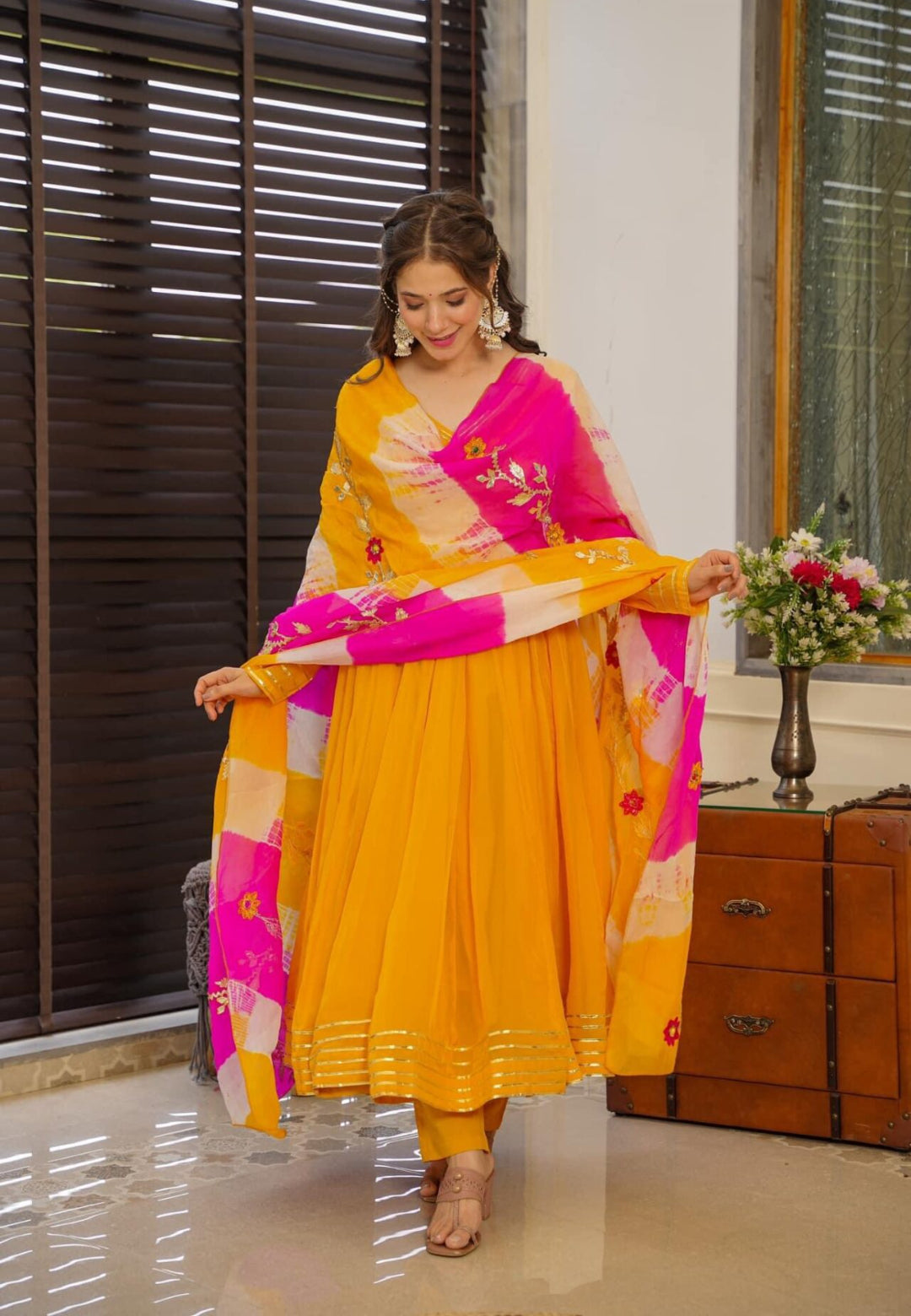 RADIANCE YELLOW ORGANZA SUIT SET