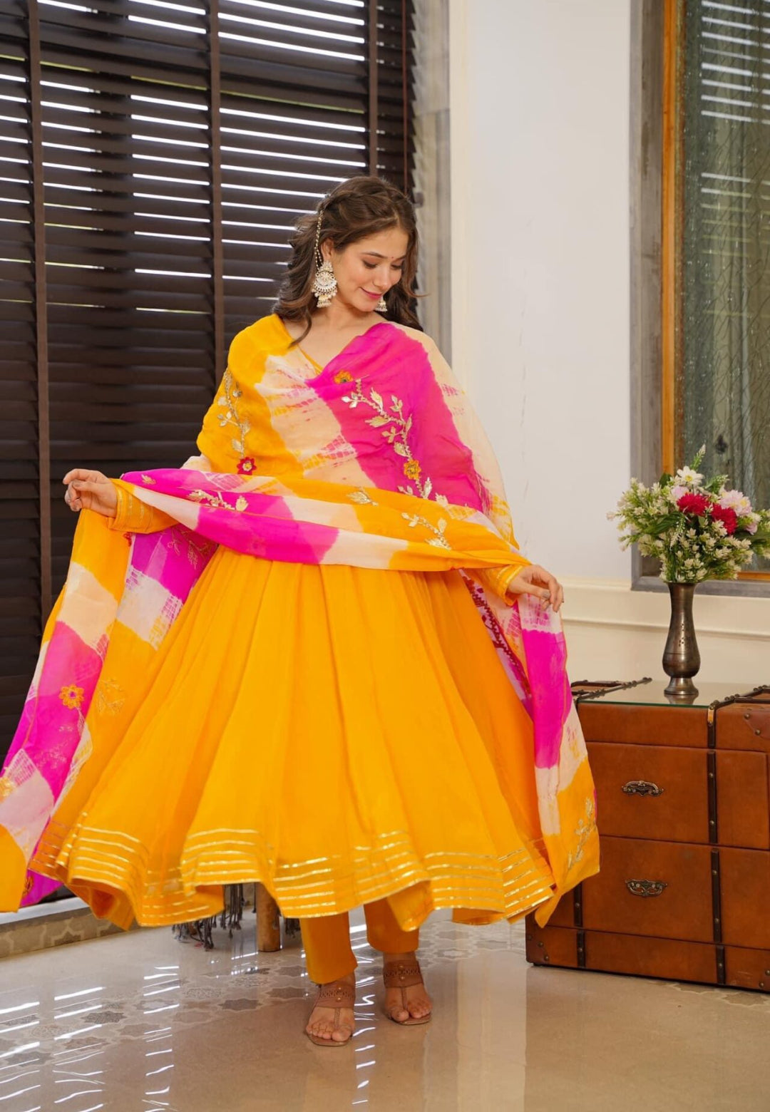 RADIANCE YELLOW ORGANZA SUIT SET