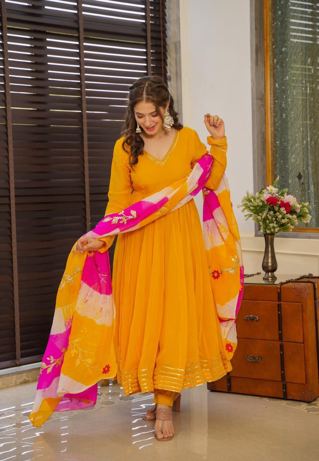 RADIANCE YELLOW ORGANZA SUIT SET