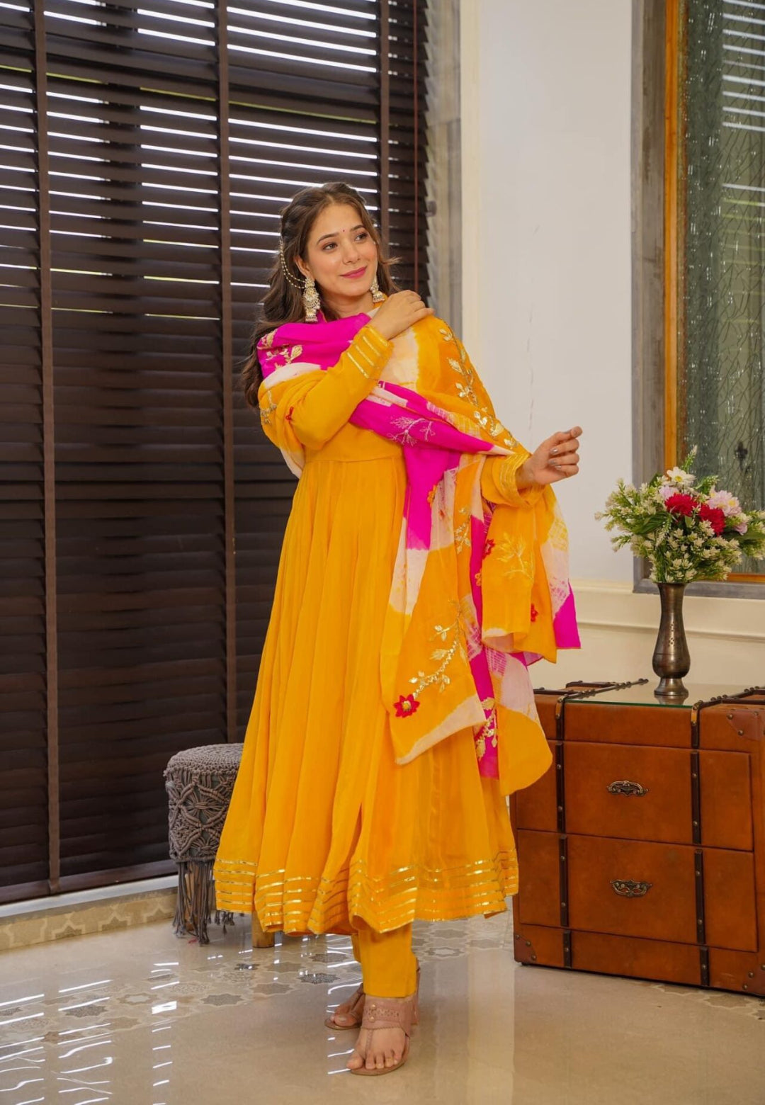 RADIANCE YELLOW ORGANZA SUIT SET