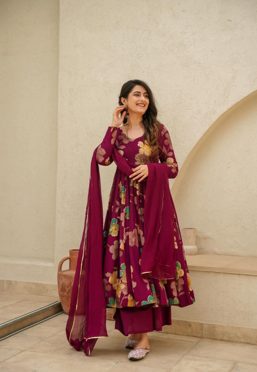 BOYSENBERRY PURPLE NOURA RAYON SUIT SET