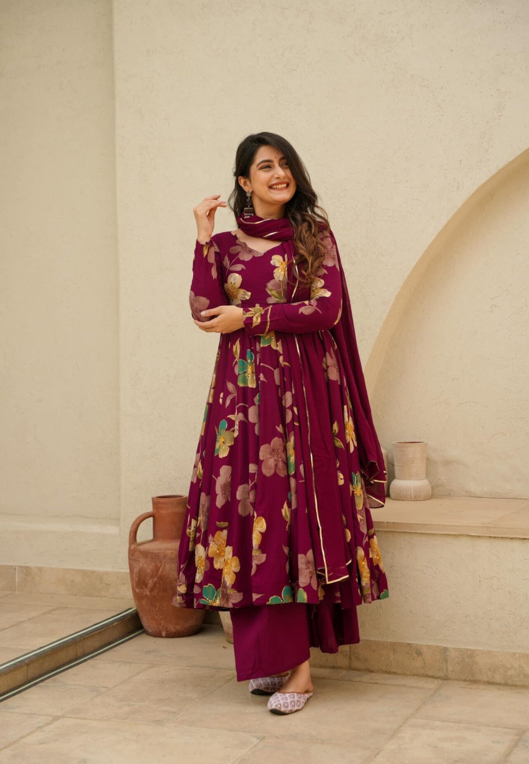 BOYSENBERRY PURPLE NOURA RAYON SUIT SET