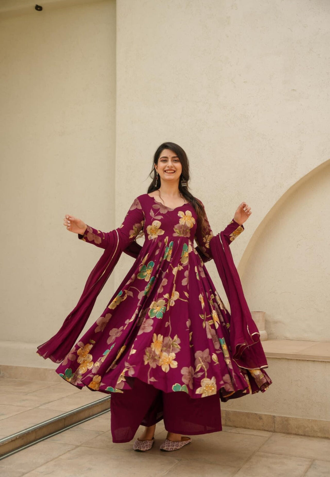 BOYSENBERRY PURPLE NOURA RAYON SUIT SET