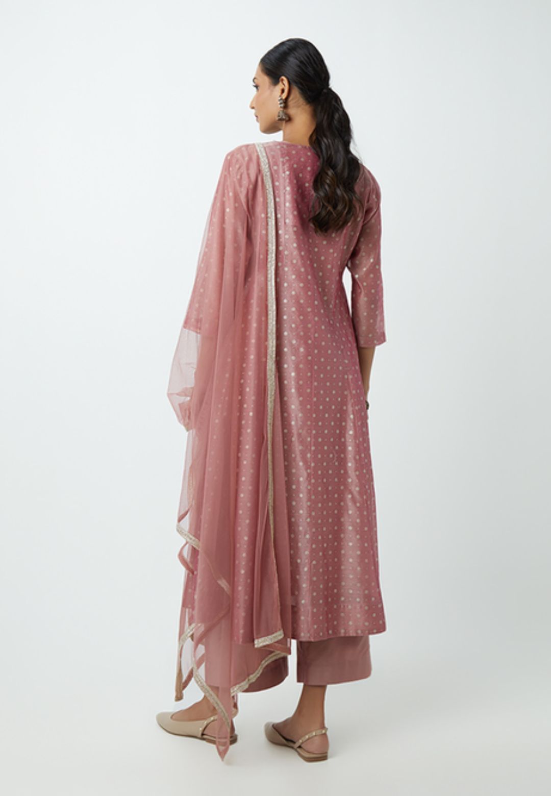 PINK ETHNIC COTTON SUIT SET