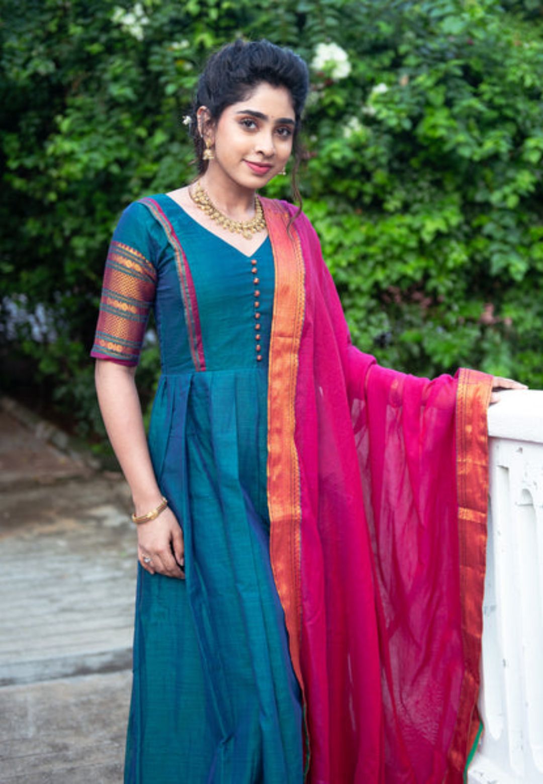 AARADHYA BLUE NARAYANPET ANARKALI SET