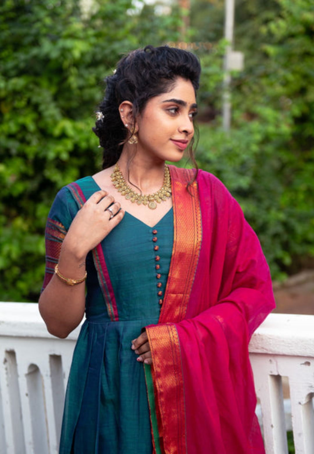 AARADHYA BLUE NARAYANPET ANARKALI SET