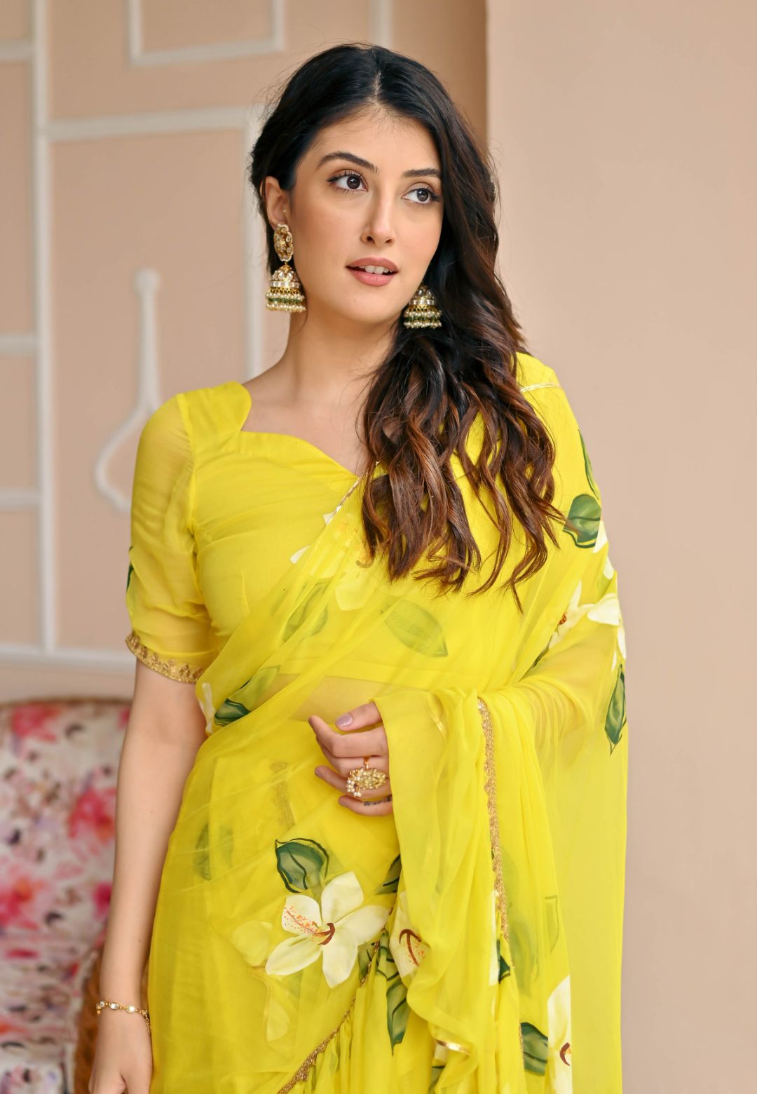YELLOW BUTTERCUP DRAPED SAREE