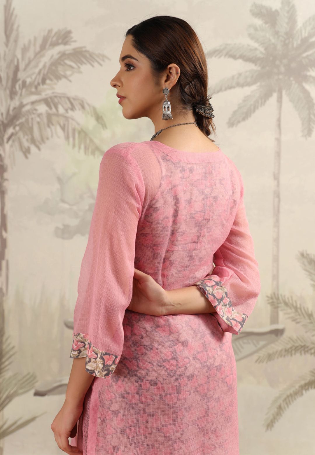 RUPI PINK COTTON SUIT SET