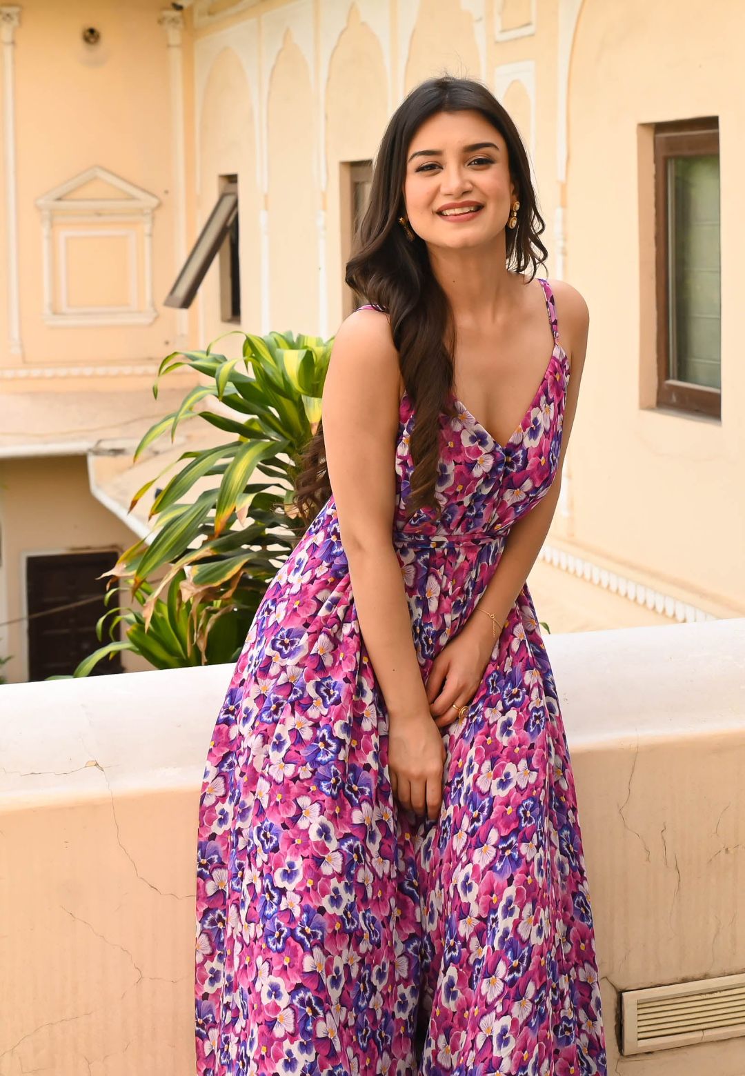 PURPLE VIOLET FLORAL BLOSSOM JUMPSUIT