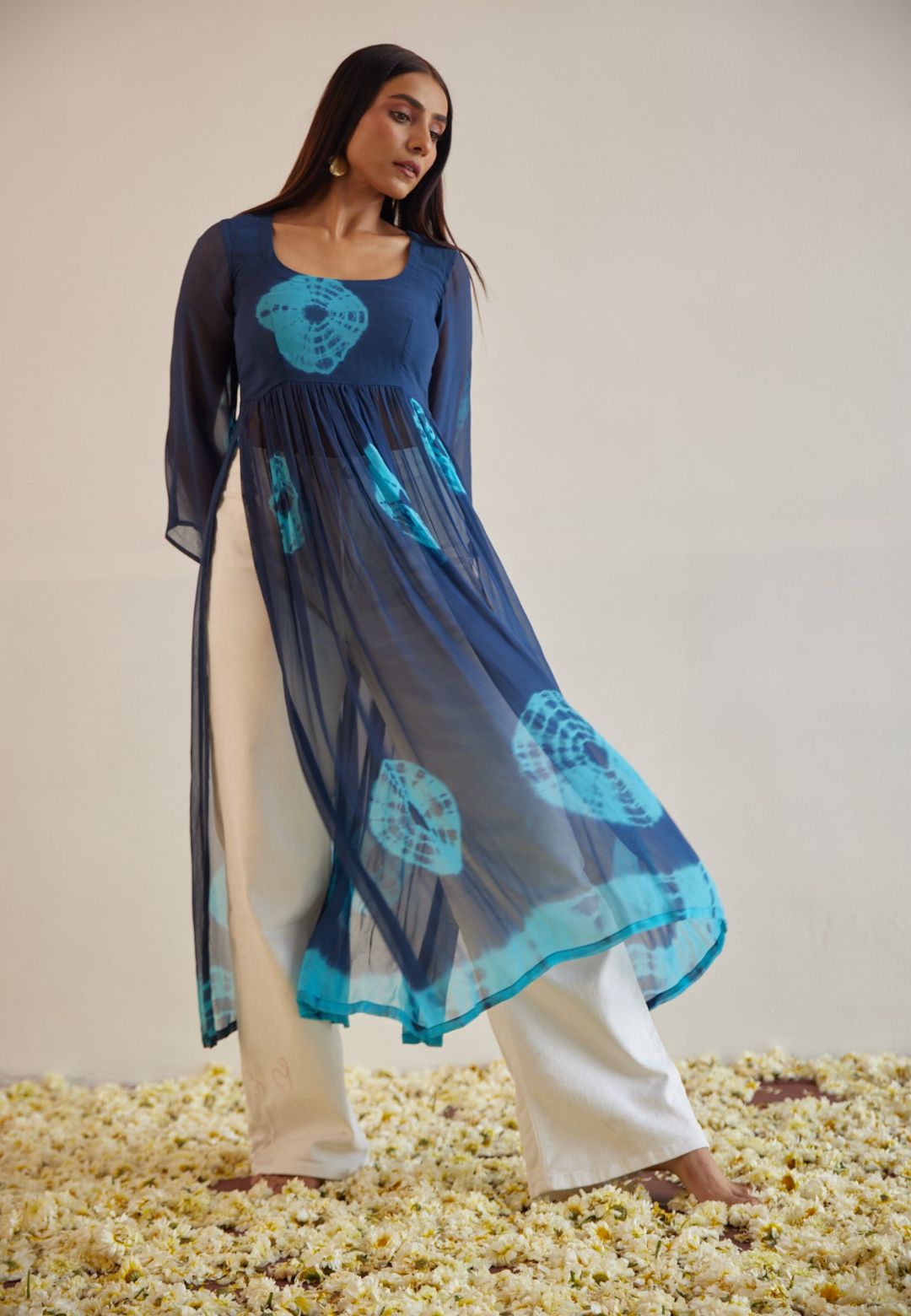 NEEL BLUE SHIBORI KURTA