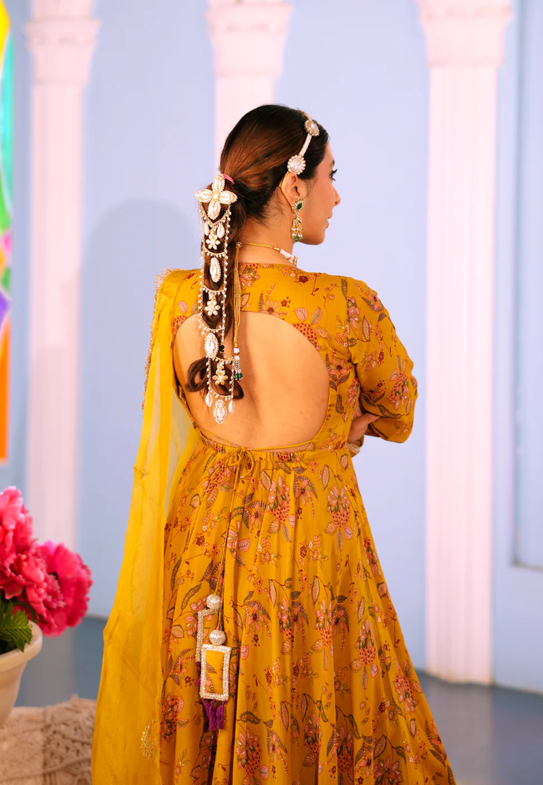 MUSTARD ISHA GEORGETTE SUIT SET