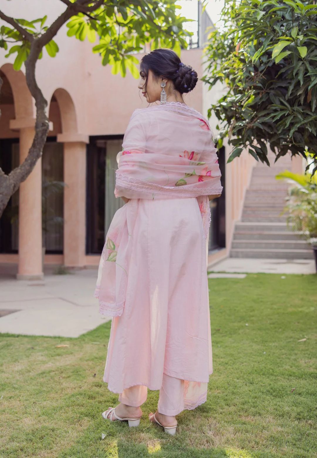 PINK TIDE HANDPAINTED COTTON SUIT SET