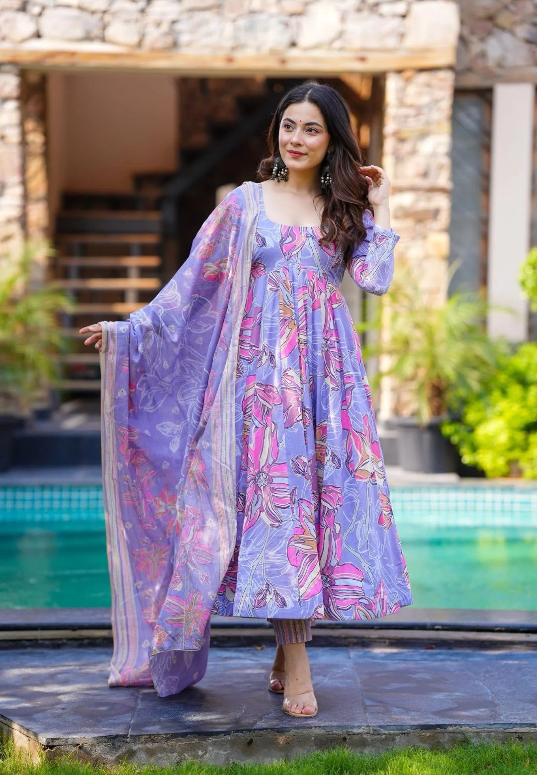 LAVENDER SKY COTTON SUIT SET