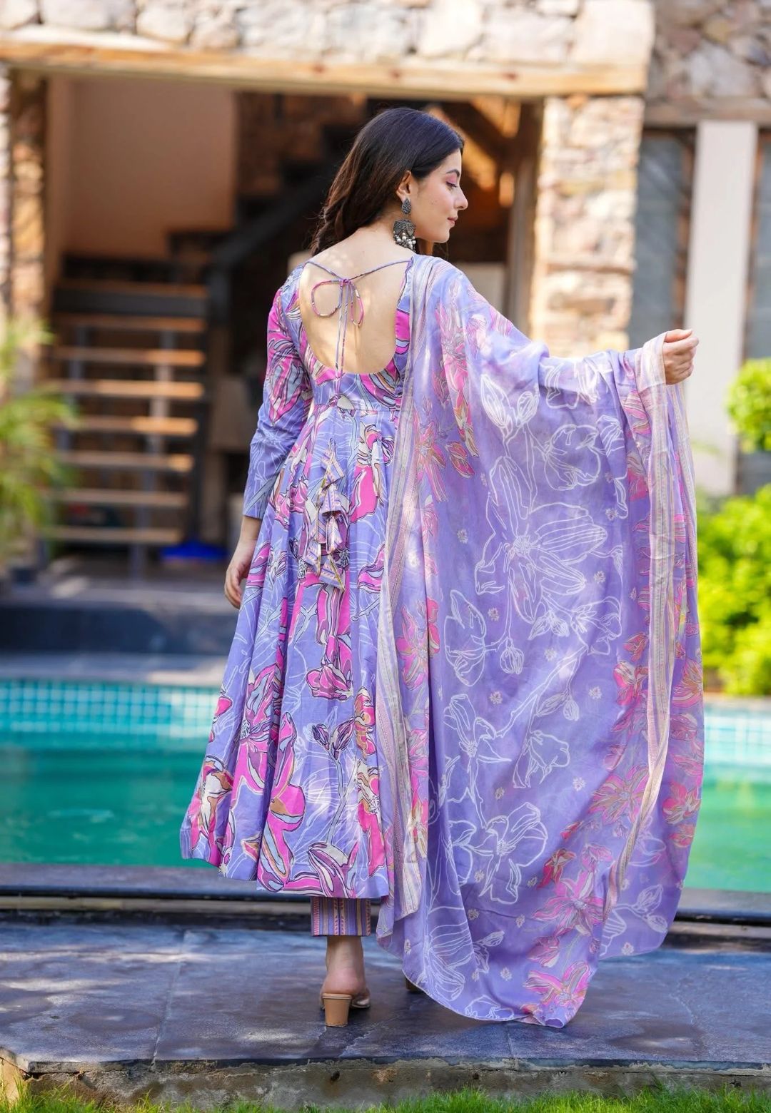 LAVENDER SKY COTTON SUIT SET