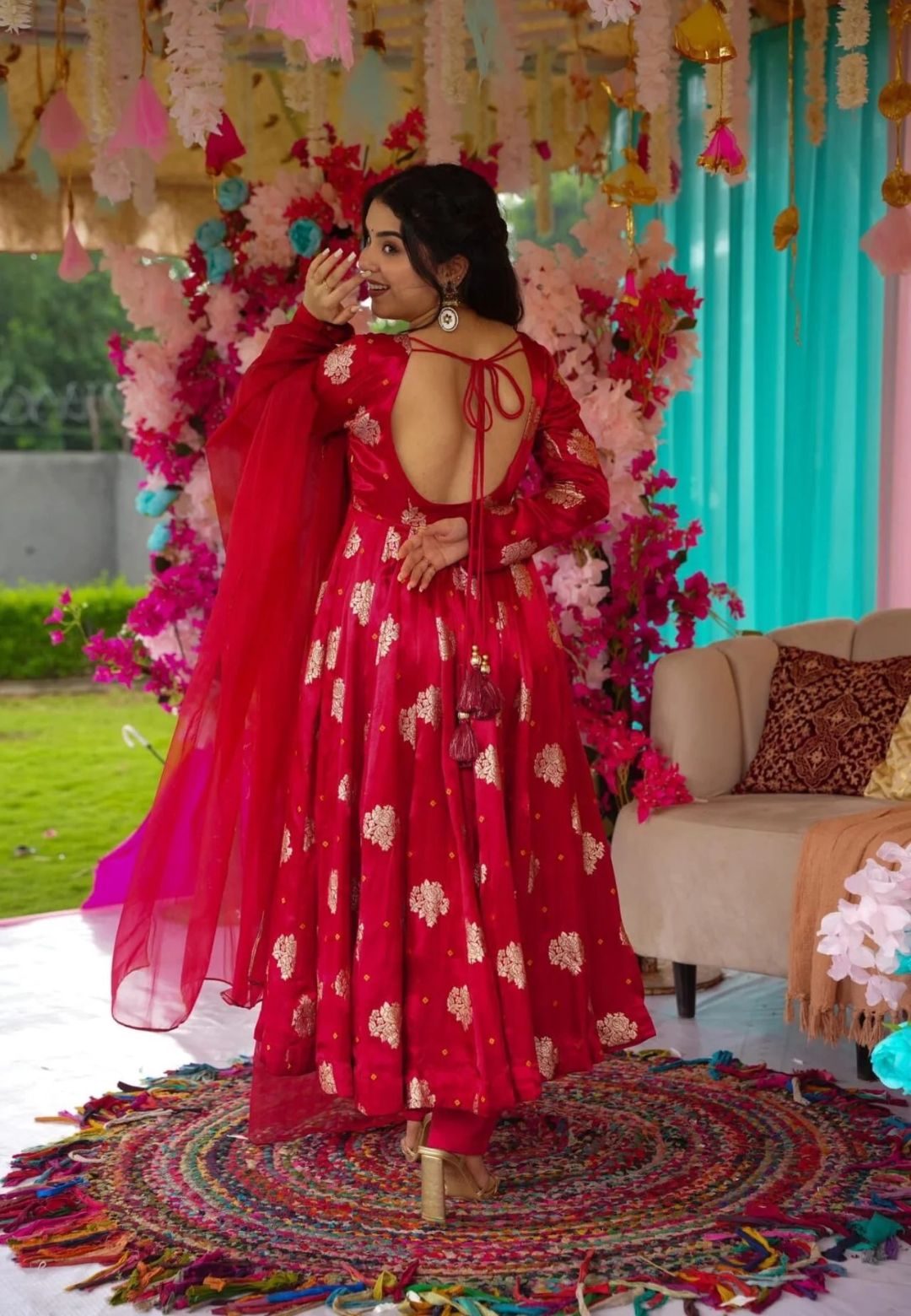 MAROON MIDNIGHT SILK SUIT SET