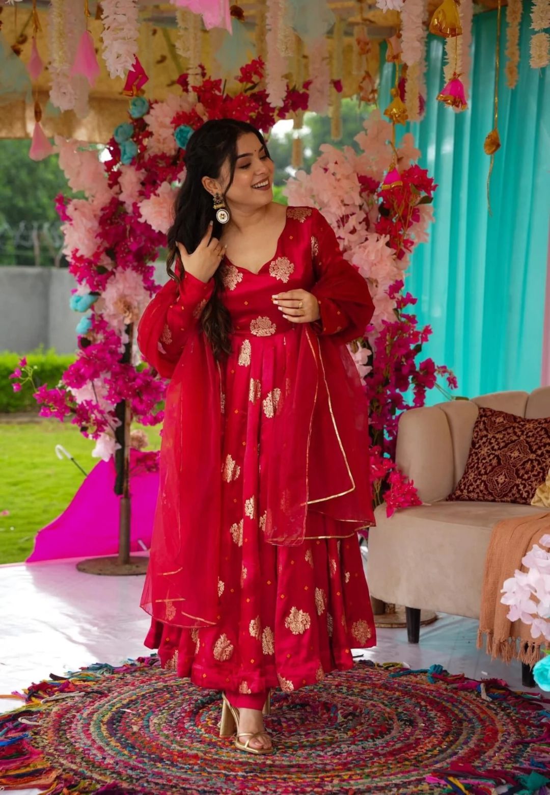 MAROON MIDNIGHT SILK SUIT SET