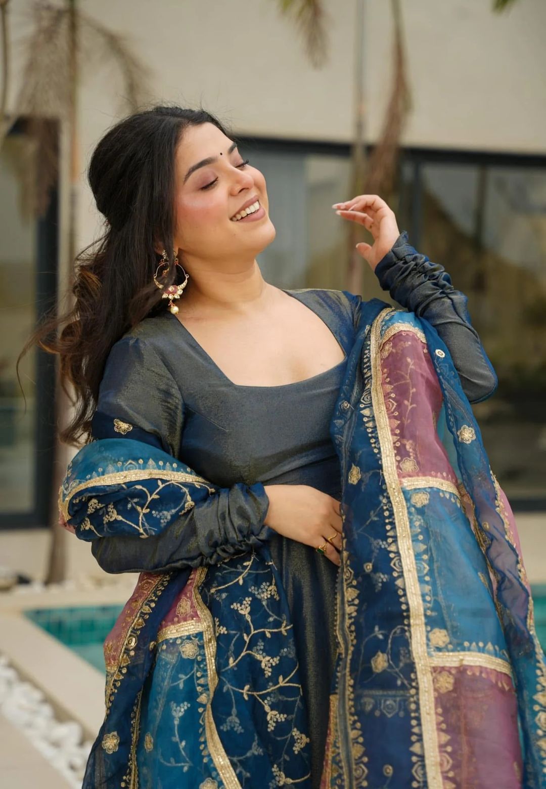 NOOR SILK ANARKALI SUIT SET