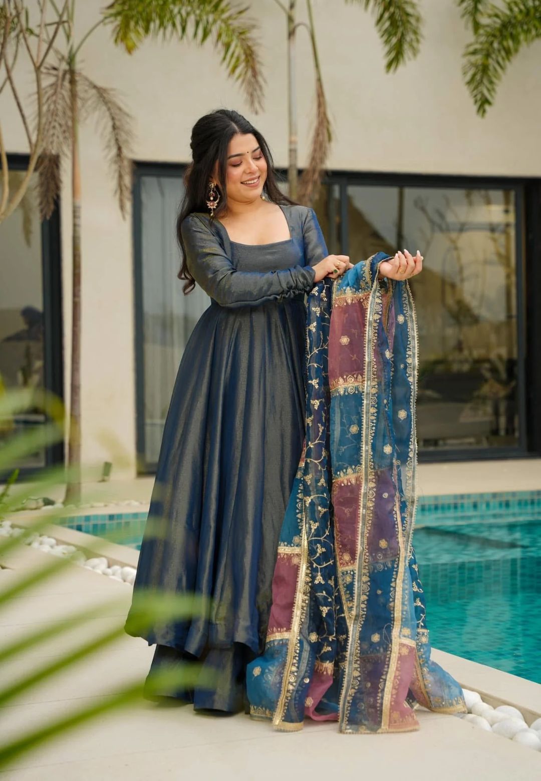 NOOR SILK ANARKALI SUIT SET